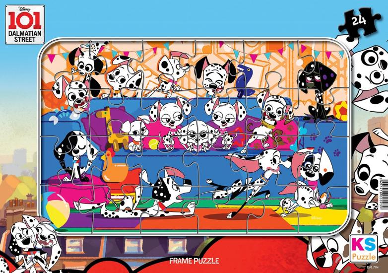 Disney 101 Dalmaçyalı Frame Puzzle/Yapboz 24 Parça