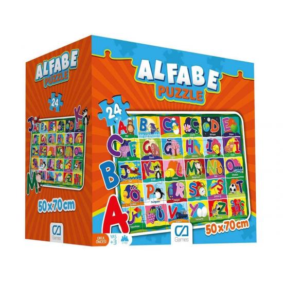 Ca Games Alfabe 24 Parça Eğitici Puzzle/Yapboz (Yer Puzzle) 