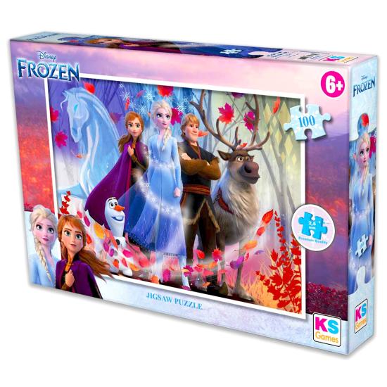 Disney Frozen Elsa ve Anna Lisanslı Kutulu 100’parça Puzzle/Yapboz