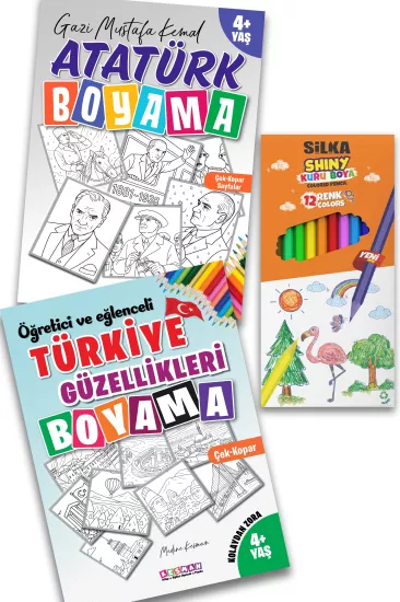 Türkiye Güzellikleri + Atatürk Boyama Kitabı Seti