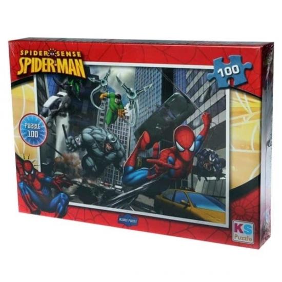 Ks Games Spider-Man (Örümcek Adam) 100 Parça Kutulu Puzzle/Yapboz