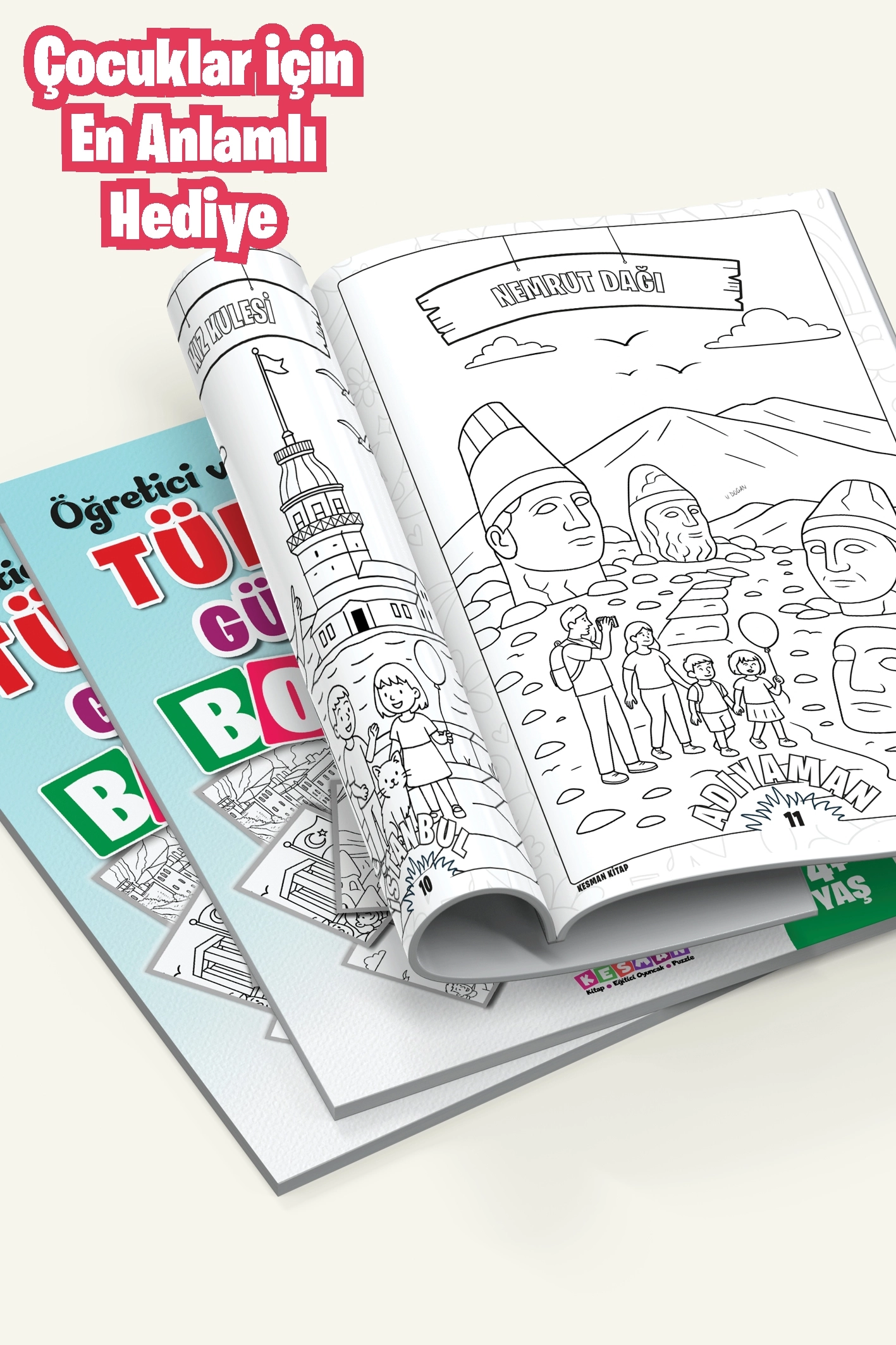 Türkiye Güzellikleri Boyama + Atatürk Boyama Kitabı Seti (Boyama Kalemi Hediyeli)